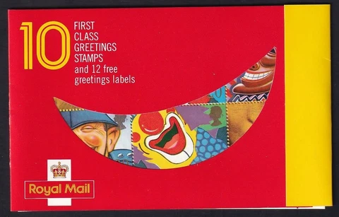 GB 1990 Famous Smiles Greetings, MNH booklet with labels sc#1313a  [W32] Cover