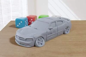 Damaged Modern Sedan - 3D Printed Vehicle for Miniature Tabletop Wargames TTRPG - Picture 1 of 5