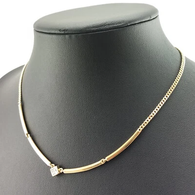 ⭐ Pierre Lang Halskette Collier Anhänger Strick Kette Perle Magnet Gold Go 108 ⭐ - Bild 1 von 3