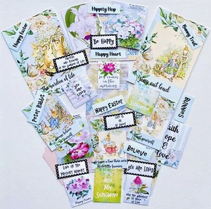 Peter Rabbit Themed Easter Junk Journal Scrapbook Quote & Paper Kit 30 Items #V4 - Picture 1 of 9