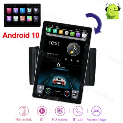 Rotatable 10.1'' Android 10.1 Touch Screen Car Stereo Radio GPS Wifi Double 2DIN - Image 1 of 4