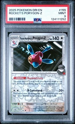 LOW POP Team Rocket Porygon-Z Destined Rivals Reverse Holo 155/182 Pokémon Psa9 - Image 1 of 2