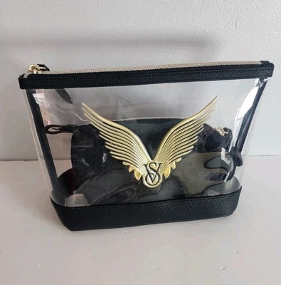 Victoria's Secret Fashion Show 2025 Estuche de Cosméticos Set 2 Piezas Bolsa de Maquillaje Negro Foto 1 de 4