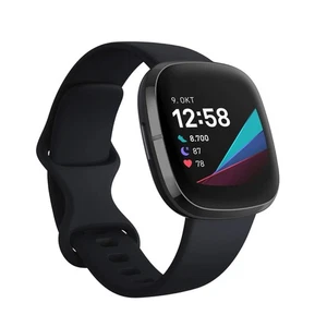 Fitbit Sense Smartwatch Fitness-Tracker Carbon Graphit - Bild 1 von 5
