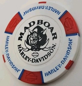 MAD BOAR HARLEY DAVIDSON DE SAN BENITO, TEXAS CONCESIONARIO CERRADO CHIP DE PÓKER - Imagen 1 de 2