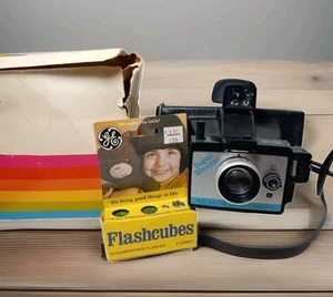 Vintage POLAROID LAND CAMERA Super Shooter Plus with Original Box, Flashcubes - Picture 1 of 7