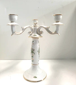 Hollohaza Candleabra Hungary Rare Stunning Porcelain 3 Arms - Picture 1 of 4