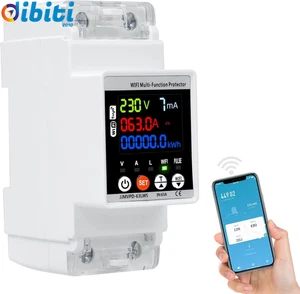 Contatore Energia Elettrica Wifi,63A AC230V Misuratore Consumo Elettrico Wifi Au - Foto 1 di 12