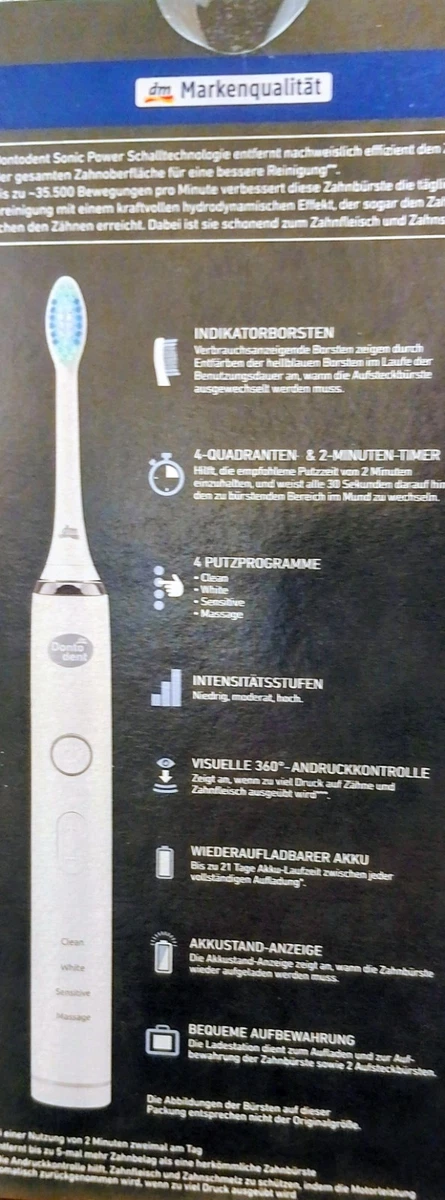 ApaCare Sonic 3D Sensitive Zahnbürstenaufsätze – 2 Stück, Weiße Sensitive Borsten Für ApaCare Schallzahnbürsten