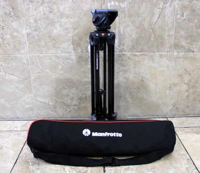 MANFROTTO MVH500A FLUID DRAG VIDEO HEAD WITH MVT502AM TRYPAD / FREE SHIPP. - Image 1 of 4