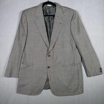 Casaco Brioni Blazer Masculino 42 Grande Preto Branco Houndstooth NM Lã Traiano Itália - Imagem 1 de 4