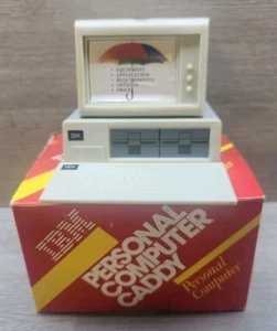 Carrito de escritorio de computadora personal publicitario IBM de colección 1983 nuevo en caja - Imagen 1 de 9