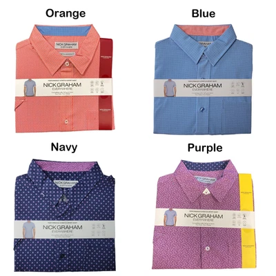 Nick Graham Everywhere Men's Short Sleeve Performance Stretch Sport Shirt - Image 1 of 2