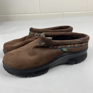 Daniel Green Mule Clogs 53430 Womens Sz 8.5 Slip On Embroidered Brown EUC - Picture 1 of 5