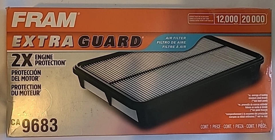 FRAM Extra Guard 空气过滤器,CA9683 适用于精选讴歌、本田和五十铃车辆 — 第 1/4 张图片