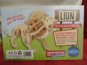 MODELO MADERA CONTRACHAPADA 3D 6" X 9" Empujar piezas y montar NUEVO SELLADO LEÓN - Imagen 1 de 2