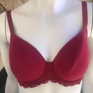 Wacoal Lace Red Underwire Bra Size 34D - Picture 1 of 8