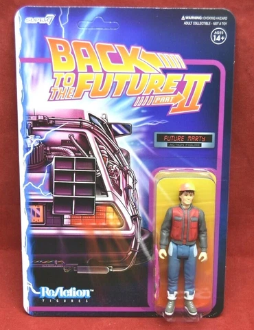 New Unpunched Super7 ReAction Back to the Future Part 2 Future Marty Figure Cover