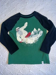 Tommy Bahama boys long sleeve shirt size S (5/6) snow ski theme green black - Picture 1 of 5