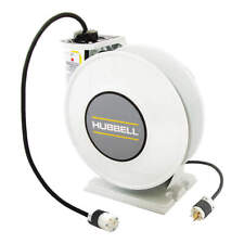 Hubbell HBLI45123C20 Industrial Reel 45 Feet SJO Cord - White