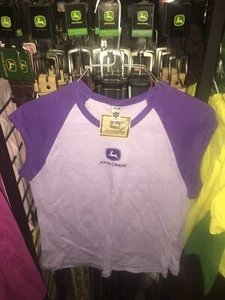 New W/Tags Licensed Girls John Deere Size XL Purple/Lavender Sleeveless Shirt - Picture 1 of 2