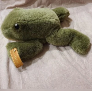 Anna Club Plush The Leather Tag Line Frog Plush Green Croak Toy 1990 - Picture 1 of 10