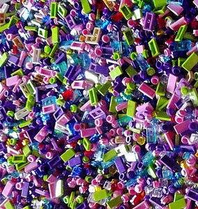 ☀️500+ RANDOM LEGO GIRL FRIEND LEGOS SMALL DETAIL PIECES Purple pink lime BULK  - Picture 1 of 12