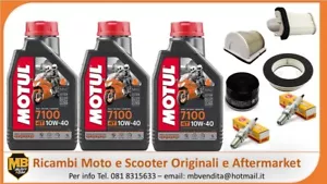 KIT TAGLIANDO YAMAHA T MAX TMAX 500 2001/2007 MOTUL 7100 10W40 FILTRI CANDELE - Foto 1 di 1