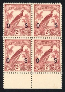 New Guinea SGO53 2/- Dull Lake U/M Block of FOUR Cat 120++ pounds - Picture 1 of 1