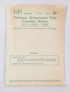 RARE California Short-Form Test of Mental Maturity, 1950 S-Form, Pre-Primary - Picture 1 of 4