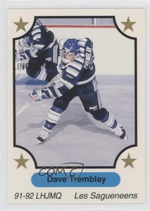 1991-92 7th Inning Sketch LHJMQ Dave Tremblay #80