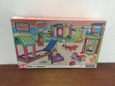Mega Bloks Blok Town Playground 327 Building Set 100 Piece - 2011 - New - Sealed - Image 1 of 4