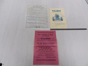 RARO ED UNICO: DEPLIANT ORIGINALE TALBOT IN ITALIANO BROCHURE PROSPEKT '26 CIRCA - Foto 1 di 11