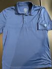 HUK Blue Performance Polyester Spandex Polo Shirt Mens Size XL Fishing 61