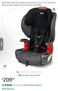 Britax Grow With You Harness-to-booster Car Seat. Gray Or Cobblestone NIB
