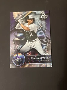 2023 Bowman Platinum Ice Foil Parallel Ezequiel Tovar RC #63 Colorado Rockies - Picture 1 of 2