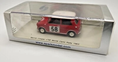 New Old Stock "Vintage" 1963 Morris Cooper, 1:43 Scale, Red/White, S1190,Spark - Image 1 of 4