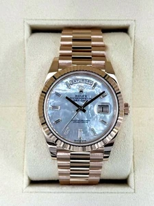 NEW 2025 Rolex Day-Date 40mm 228235 Rose Gold Mother of Pearl Diamond Dial - Picture 1 of 10