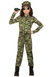 Camouflage Army Girl Child Costume (Small) - Picture 1 of 1