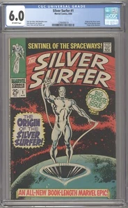 Silver Surfer #1 Marvel 1968 CGC 6.0 FN Classic Origin Issue, Galactus, Watcher - Picture 1 of 2