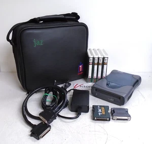 Used Iomega Jaz V2000S External Hard Drive Kit | x3 2GB Disk + Disk Tools & Case - Picture 1 of 21