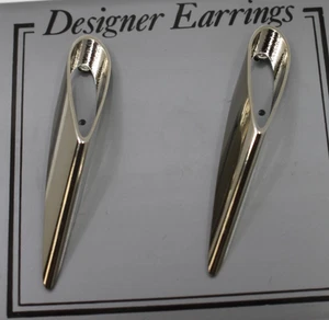 Mode Silber geometrische lange Pfeil Ohrringe 2,25" Zoll - Bild 1 von 5