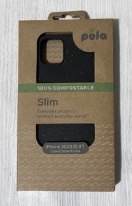 Pela Slim Case Eco-Friendly 100% Biodegradable Case For iPhone 12 Mini, Black - Picture 1 of 1