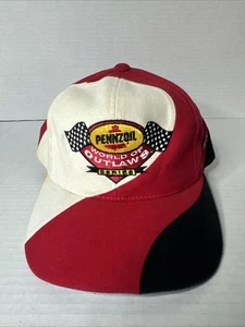 Vintage Pennzoil World Of Outlaws Strapback With Racing Pin - Picture 1 of 5