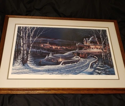 Terry Redlin "Family Traditions" edição especial de inverno assinada pessoalmente - Imagem 1 de 4