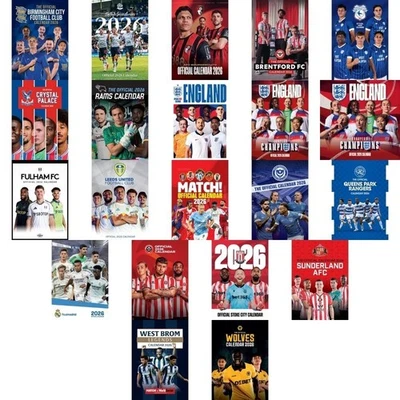 2026 Calendar Football Month to View A3 Calendar Footie Fan Official Product