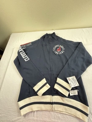 MLB Cleveland Indians Dead stock With Tags Soft As A Grape Women's Zip up Large - Image 1 of 4