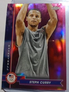 Stephen Curry Topps Chrome USA Olympic Refractor Card - Picture 1 of 3