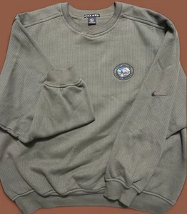 Nike Golf Sweatshirt Mens XL Camo Green Fuzzy Zoellers Covered Bridge - Picture 1 of 6