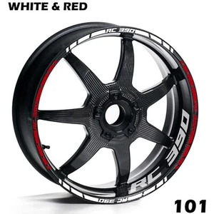 KTM RC390 MOTORCYCLES WHEEL RIM STRIPES DECALS TAPE STICKERS FULL BIKE KIT - Picture 1 of 12